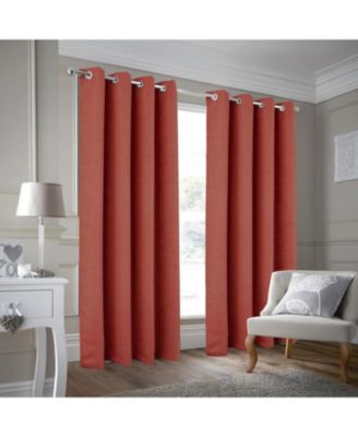 100% Polyester 190 GSM Justice Reversible Blackout Grommet Curtain Panel 54" x 84" Spice