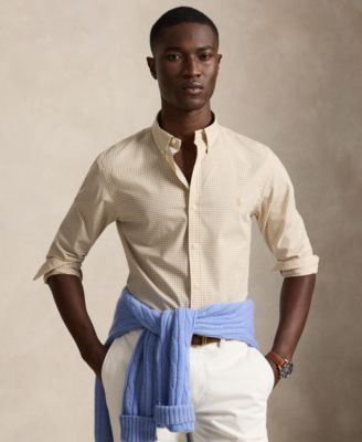 Men's Slim-Fit Gingham Stretch Shirt