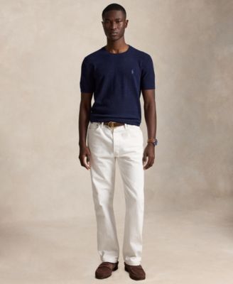 Men's Textured Lightweight Sweater T-Shirt