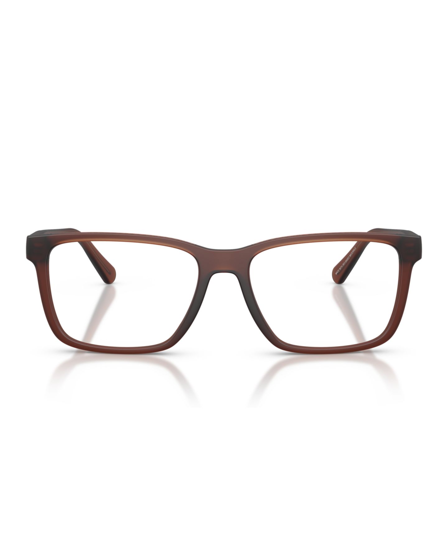 Мужские очки COACH Man Rectangle Plastic HC6278U Eyeglasses, цвет: Прозрачный коричневый — фото 4