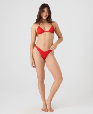 Women's Rib V-Neck Bikini Top