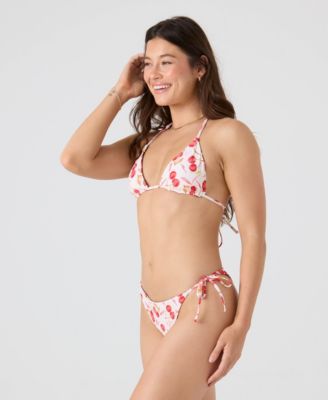 Women's Cherry Printed Tie-Sides Swim Bottoms