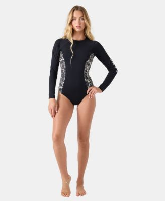 Women's Geometric Flower Printed One-Piece Swimsuit