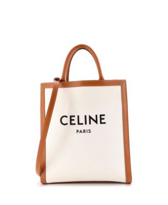 Small Vertical Cabas Tote Canvas with Leather