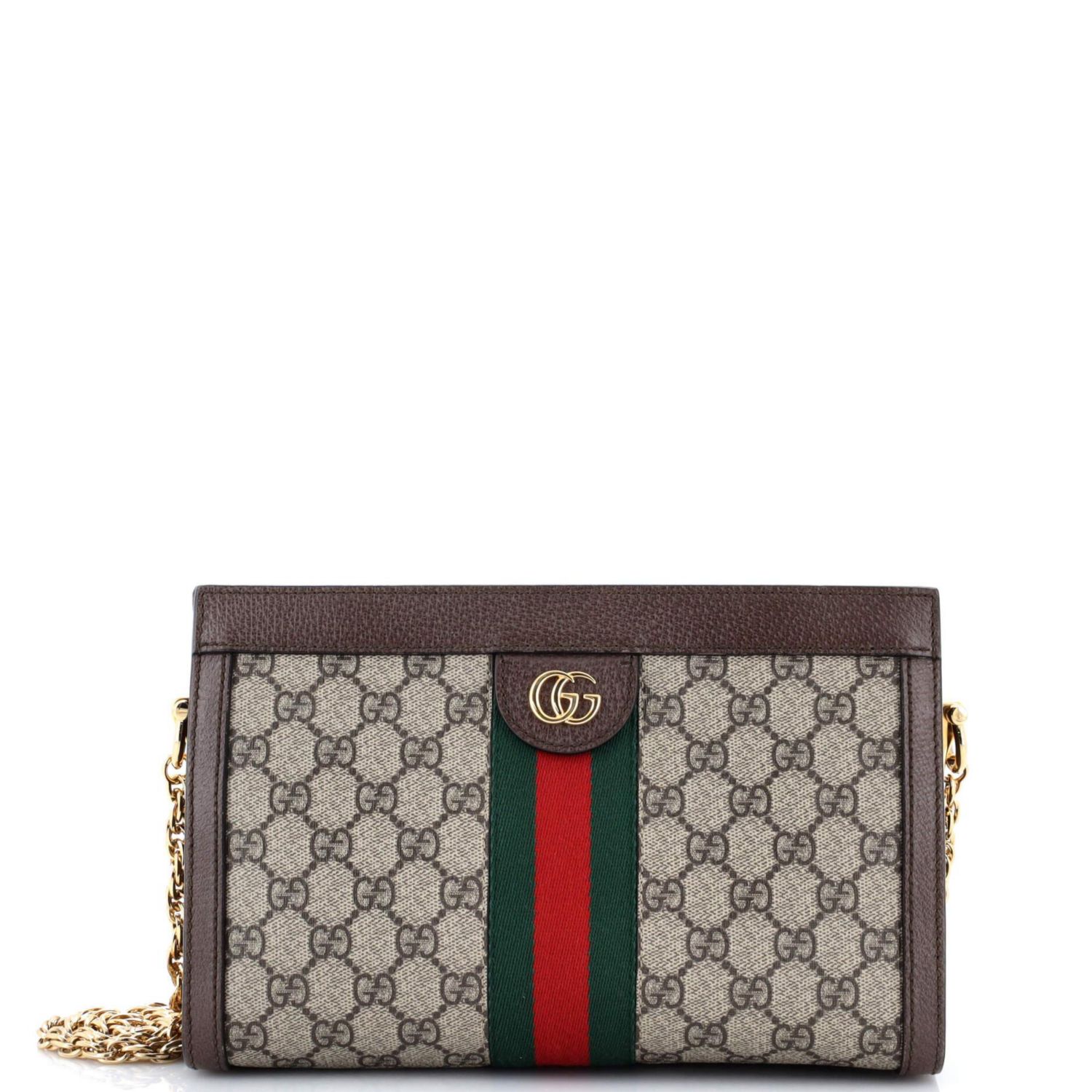 Small Ophidia Chain Shoulder Bag GG Coated Canvas