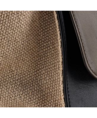 Medium Trapeze Bag Leather with Canvas