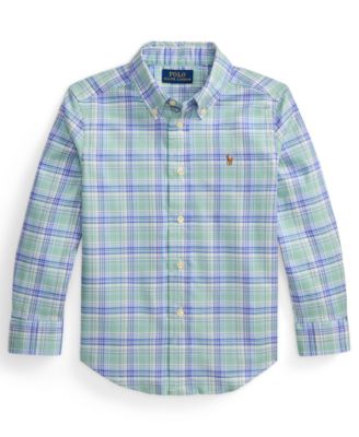 Boys' 2-7 Plaid Performance Oxford Shirt