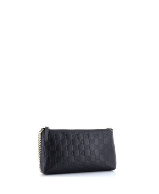 Chain Wristlet Wallet Guccissima Leather