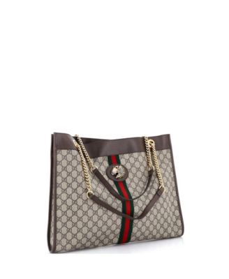 Large Rajah Chain Tote GG Coated Canvas