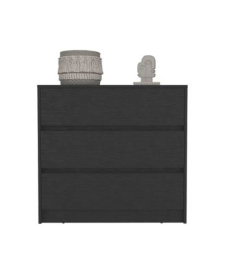 Three Drawer Dresser Modern Wengue Finish Compact Storage Organizer 4.1 inch H 12 inch W for Home Bedroom