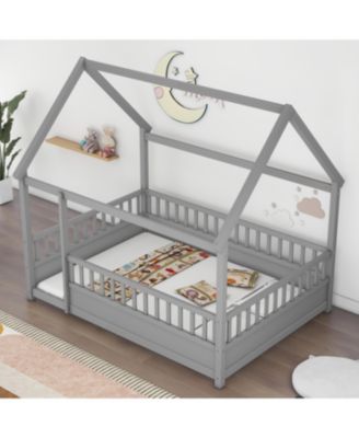 Wood Floor Bed House Roof Frame Fence Guardrails Pine Wood