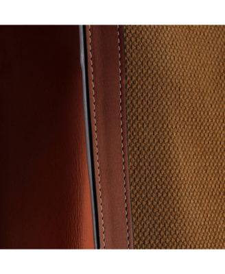 Large Vertical Cabas Tote Canvas with Leather