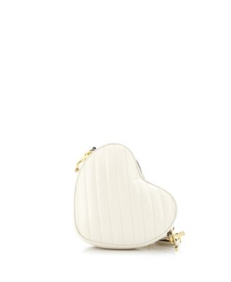 Mini Interlocking G Heart Shoulder Bag Diagonal Quilted Leather