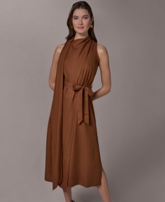 Women's Self-Tie A-Line Dress