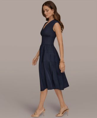 Women's V-Neck Midi Dress