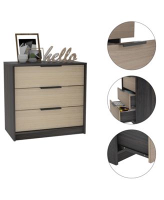 Contemporary 6 Drawer Dresser Finish Sturdy Construction for Bedroom Living Room Storage