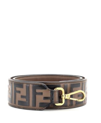 Strap You Shoulder Strap Zucca Embossed Leather