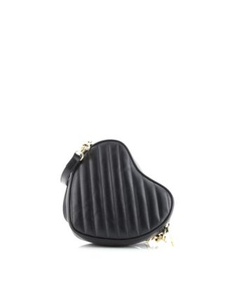 Mini Interlocking G Heart Shoulder Bag Diagonal Quilted Leather
