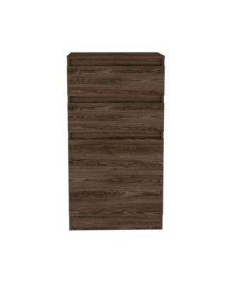 Modern 5 Drawer Dresser Solid Wood Cabinet with Metal Handles for Bedroom Home Office Hallway