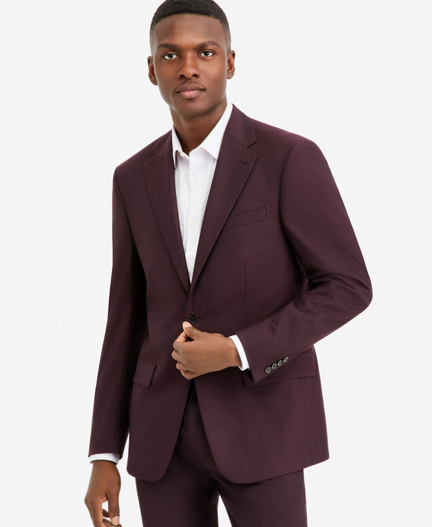 Men's Slim-Fit Wool-Blend Suit Separates