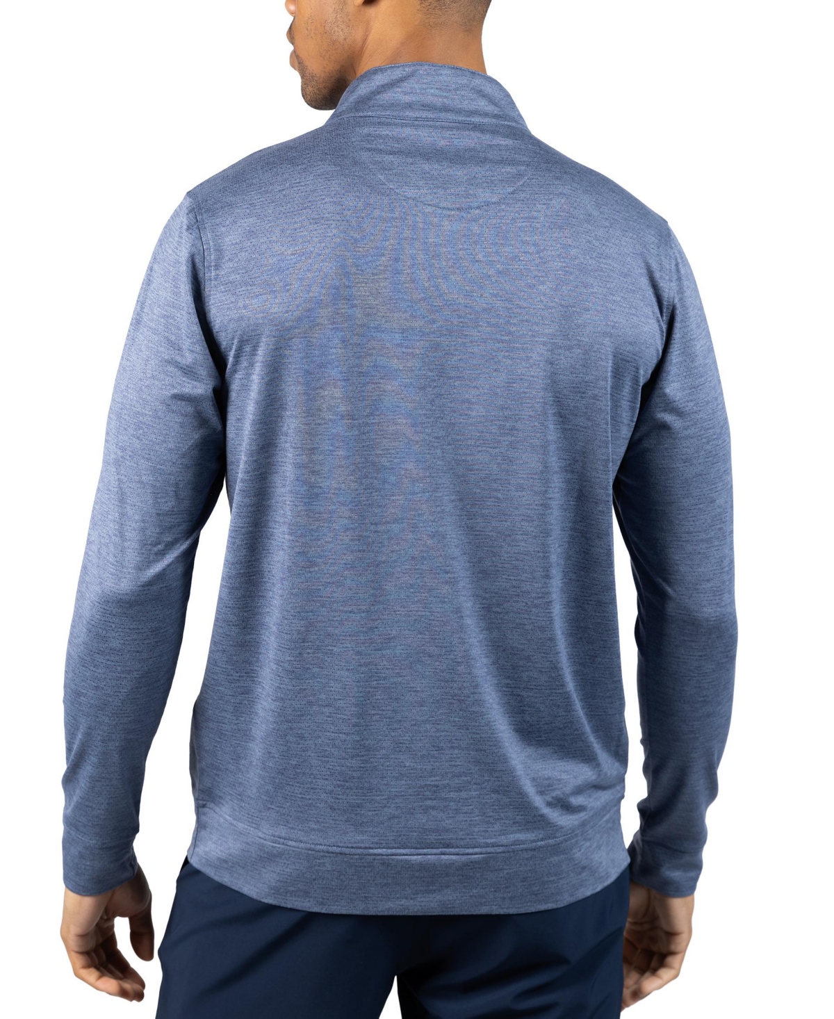 Tailorbyrd Men's Melange Mesh Performance QZip Sweaters