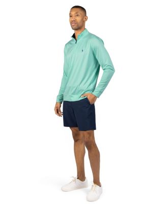 Men's Melange Mesh Performance QZip Sweaters