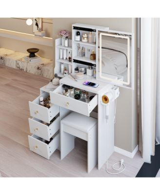 Elegant Modern Wooden Nightstand with 2 Drawers Finish Bedside Table for Bedroom Living Room