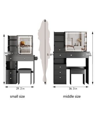 Small Size Left Drawer Desktop Vanity Table with Minimalist Style for Compact Living