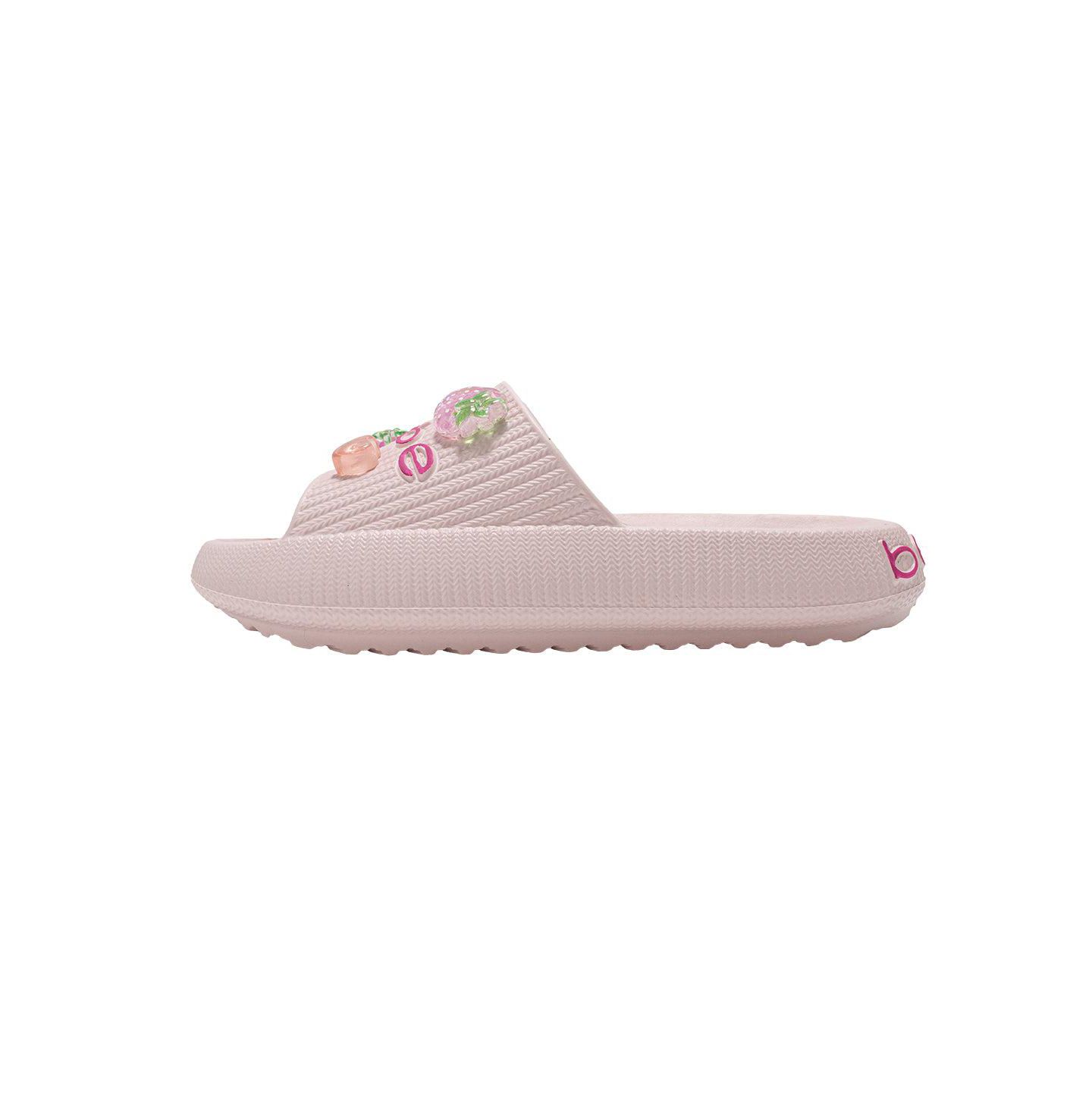 Сандалии Bebe EVA Slide - Lightweight Comfy Slide Sandals with Fruit Charms для девочек, цвет: Розовый — фото 7