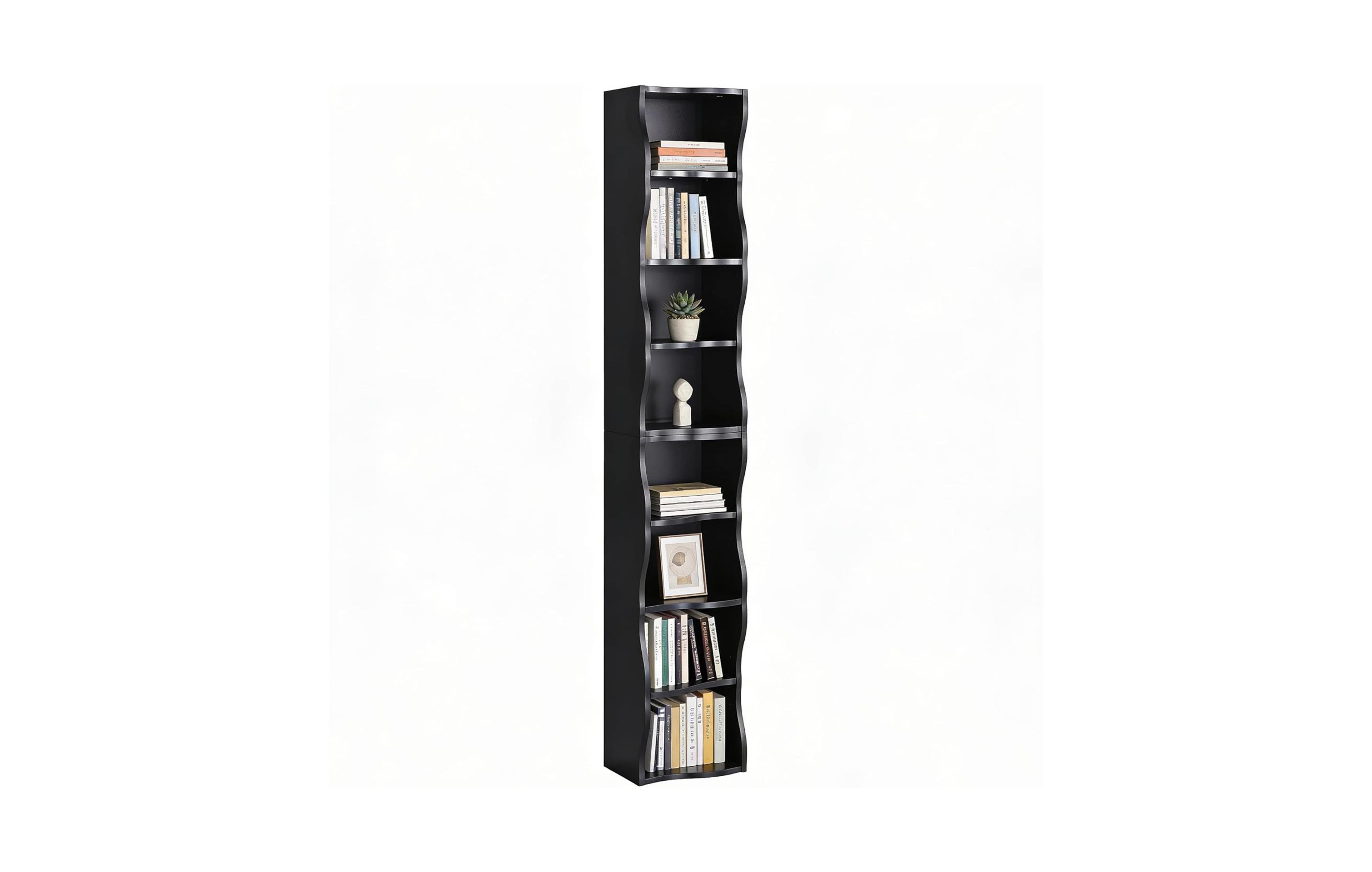 Rainsken 8-Tier Tall Narrow Bookshelf