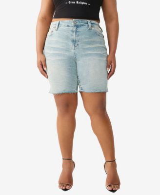 Plus Size Miya Mid-Rise Big T Bermuda Shorts