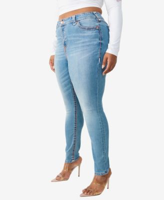 Plus Size Jennie Mid-Rise Skinny Super T Flap Jeans