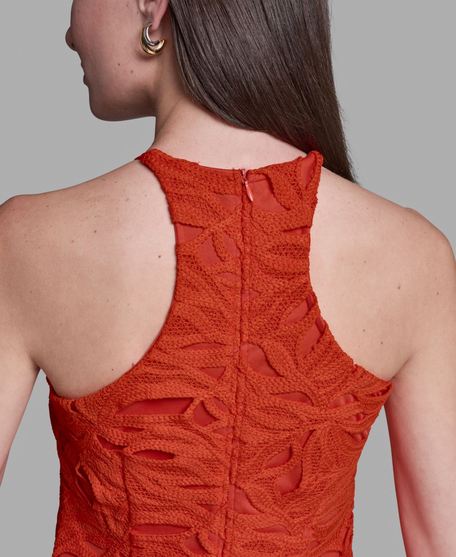 Women's Lace Halter Neck Sheath Dress