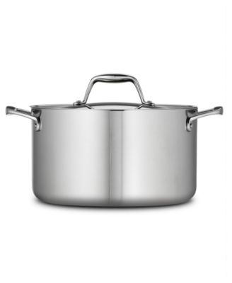 Signature 6-Quart Tri-Ply Clad Stainless Steel Sauce Pot with Lid