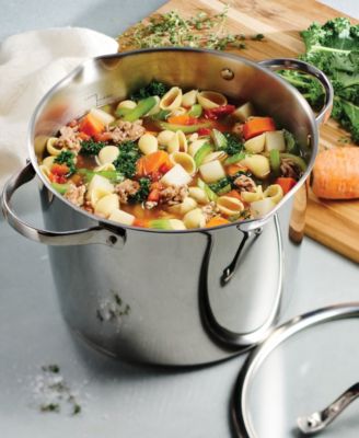 Tempo Tri-Ply Base Stainless Steel 14-Pc. Cookware Set with Glass Lids