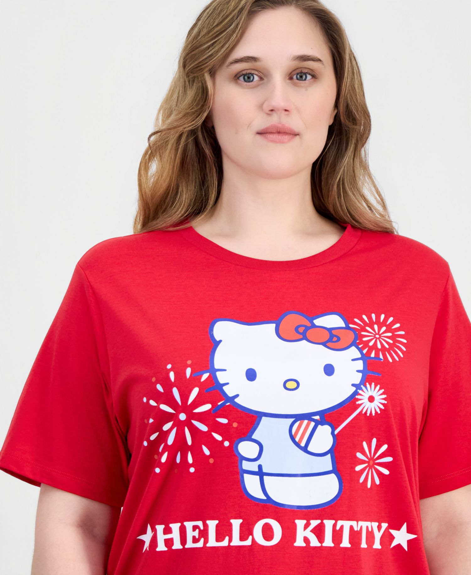 Trendy Plus Size Hello Kitty Graphic Print T-Shirt