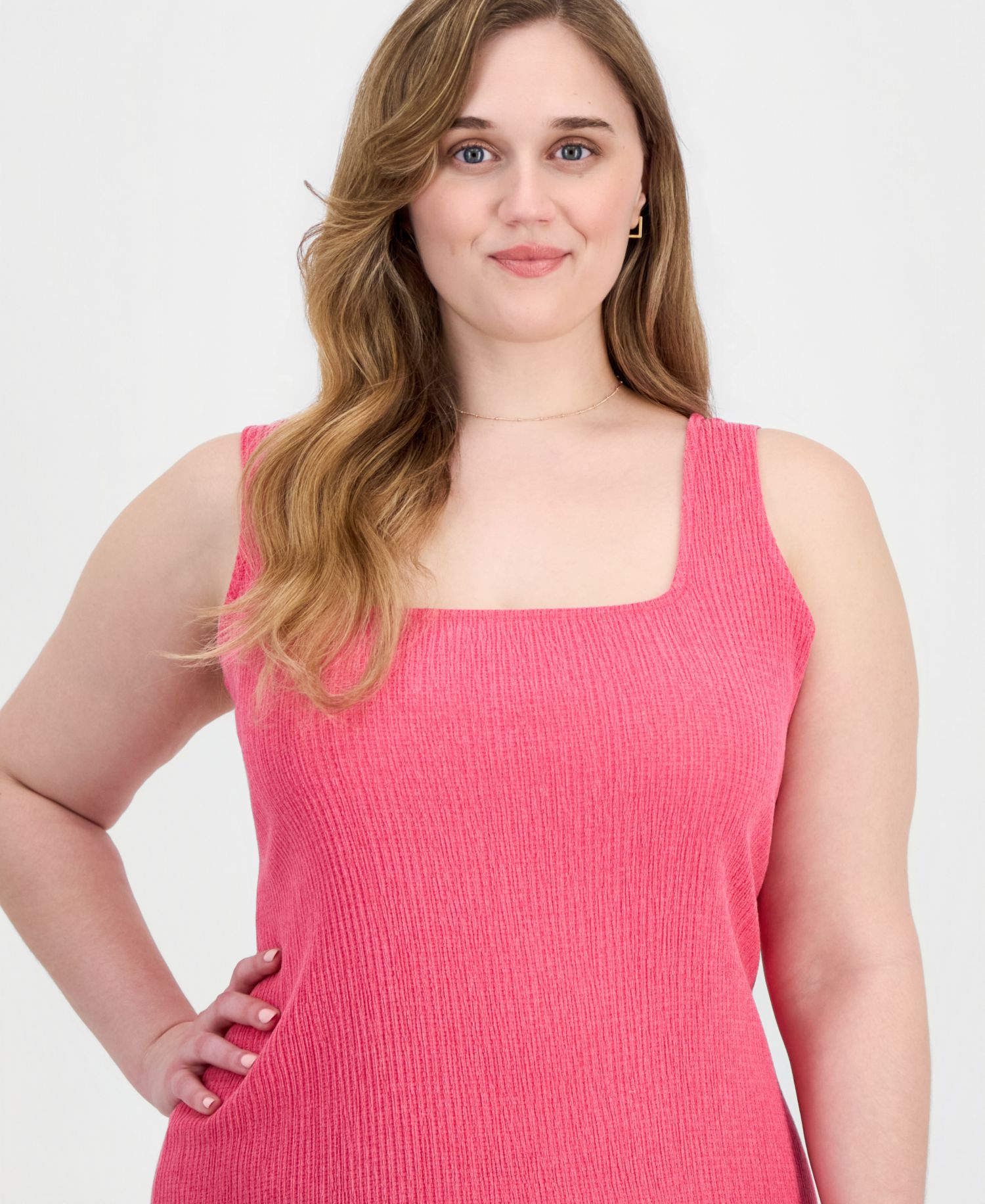 Trendy Plus Size Square-Neck Maxi Dress