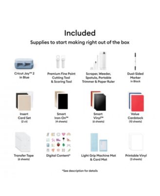Joy 2 Rainbow Essential Bundle - Compact Smart Cutting Machine with Smart Vinyl, Smart Iron On, Cardstock, Insert Cards and Printable Vinyl