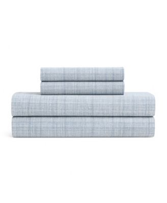 Printed Washed 200-Thread Count Cotton Percale 4-Pc. Sheet Set, King