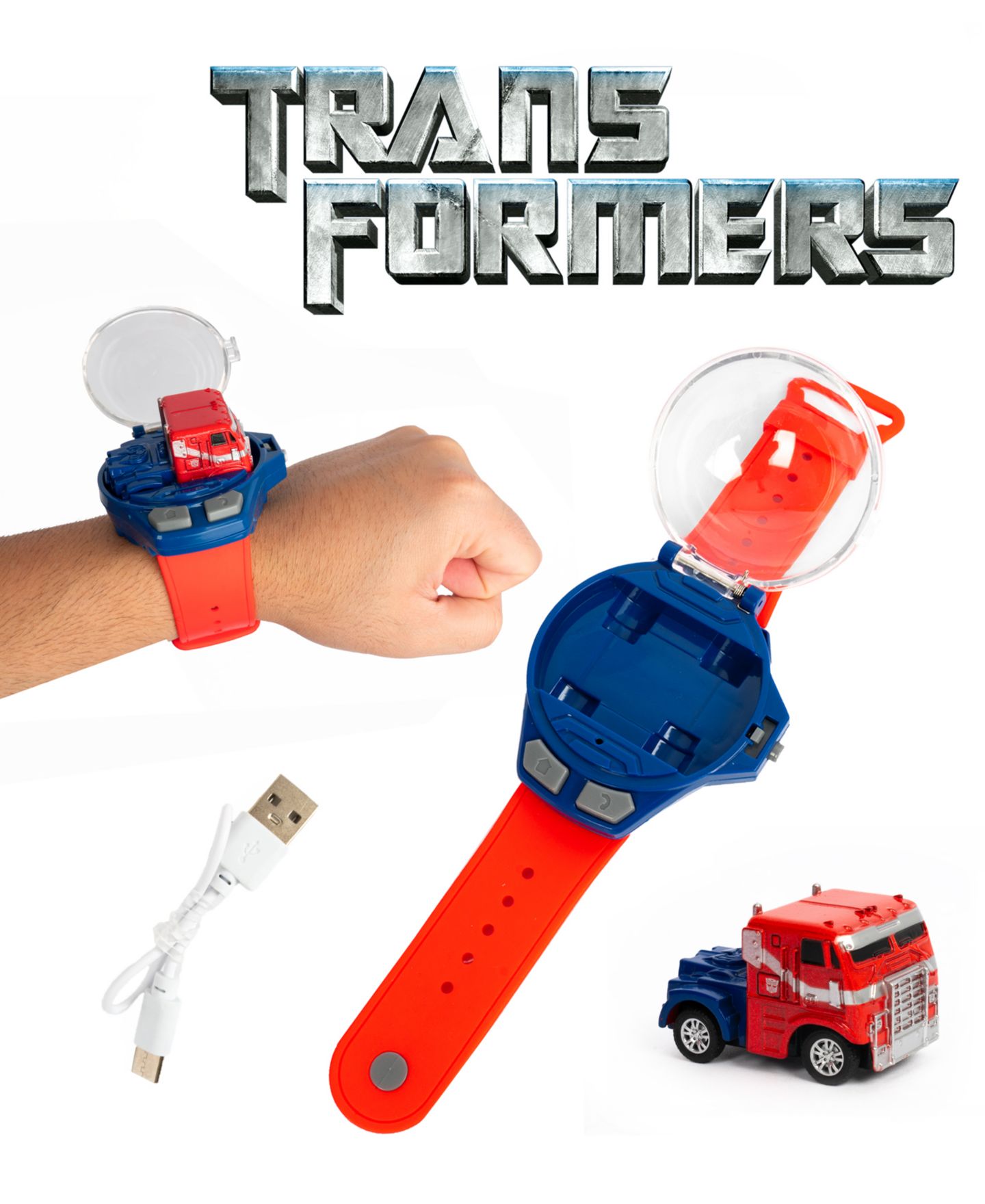 Детская игрушка World Tech Toys Transformers Optimus Prime Wearable Remote Control Rechargeable Mini RC Truck — фото 3