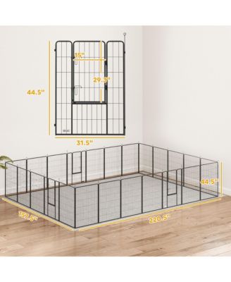 44.5" H Dog Playpen, 24 Panels Puppy Playpen
