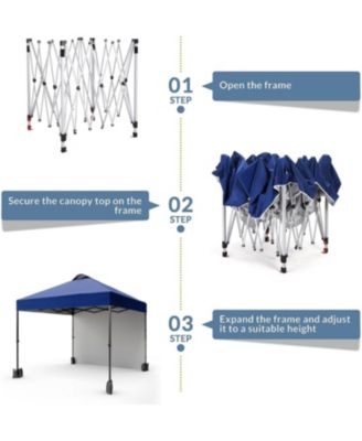 10'x10' Outdoor Canopy Tent with Sidewall, Easy Pop Up with Vented Roof, Outdoor Sun Shade