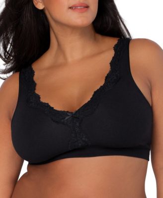 Women's Full Coverage Wireless Cotton Bralette, 2 Pack