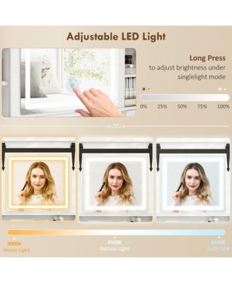 Vanity Desk Set, Makeup Vanity Table with Mirror and Lights