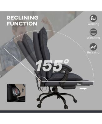 Microfiber Office Chair with Massage Heat and Footrest