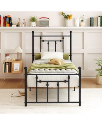 Heavy Duty Metal Bed Frame with Headboard