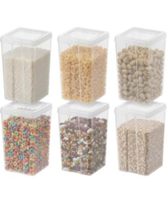 2.7 Qt Food Storage Containers with Flip-Top Lid, Stackable Pantry and Kitchen Containers, 6 Pack