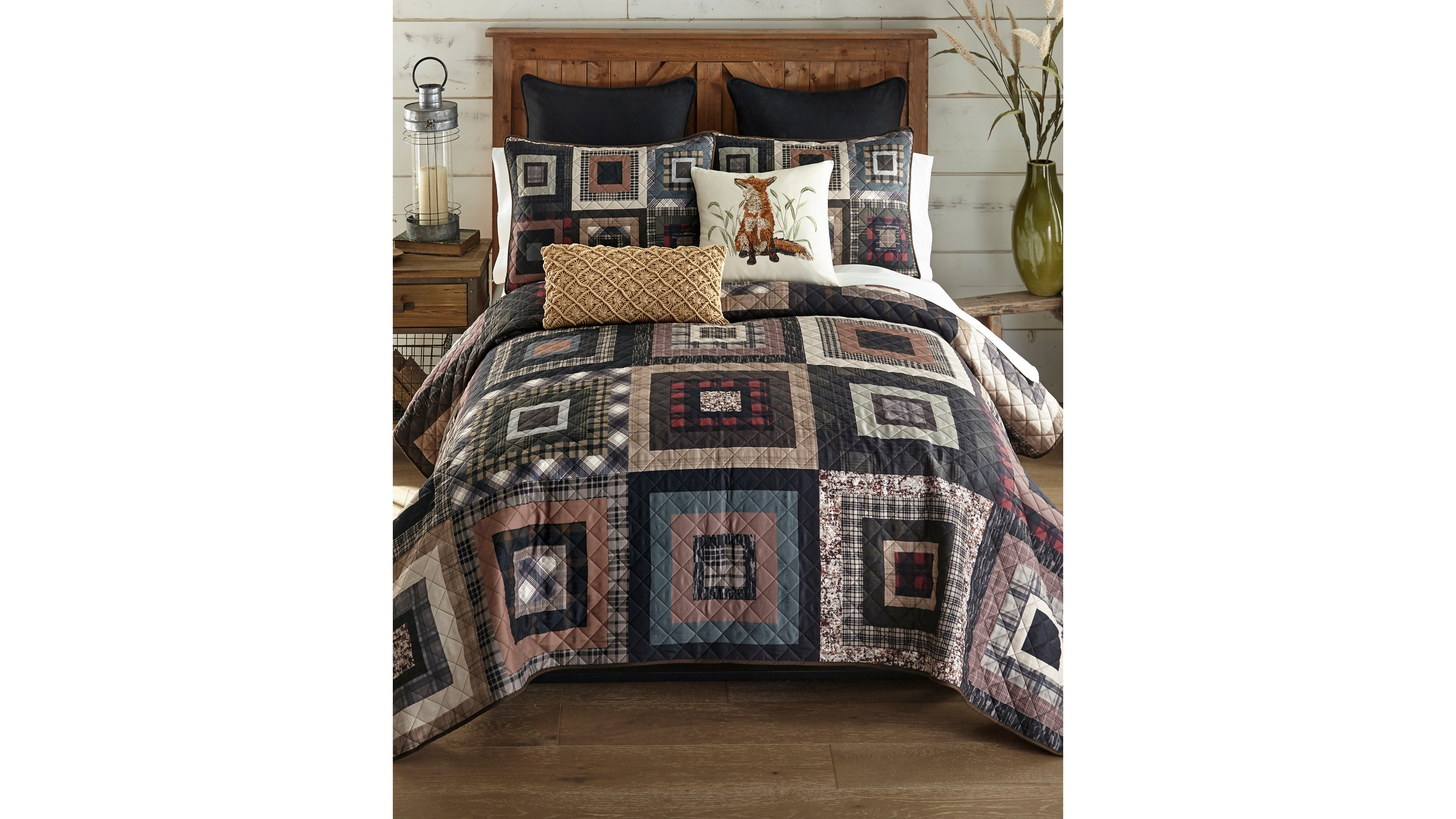 Donna Sharp Lodge Square 3-Pc. Quilt Set, Queen
