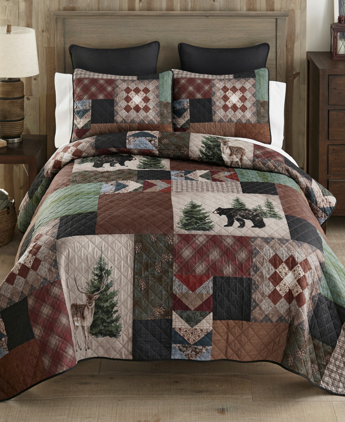 Donna Sharp Greenwood Patch 3-Pc. Quilt Set