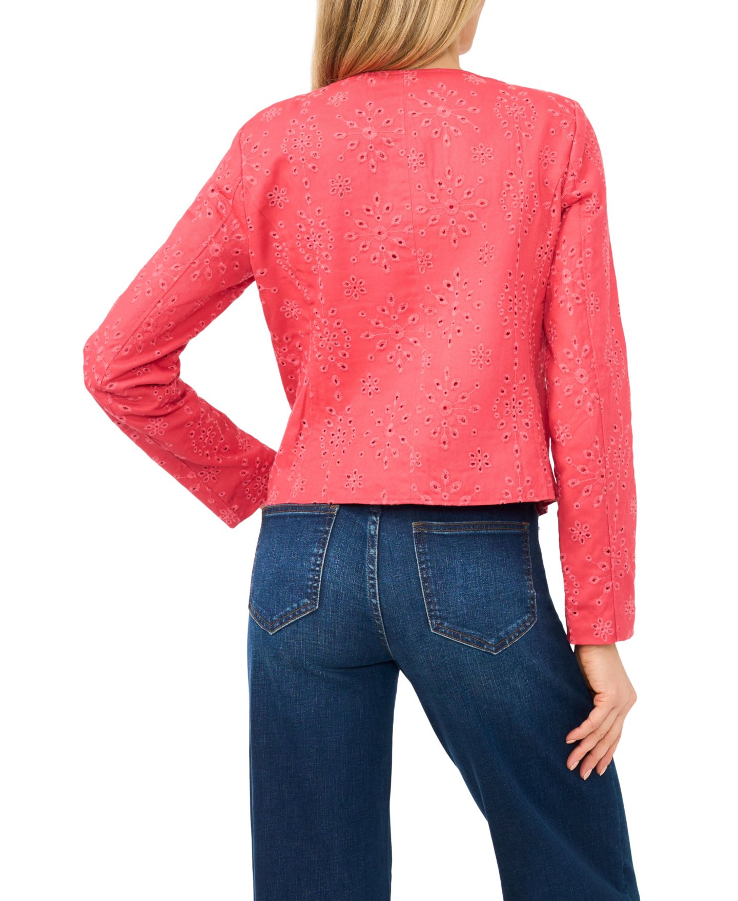 Женская куртка CeCe Crew Neck Long-Sleeve Jacket, цвет: Бордово-красный — фото 6